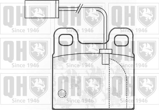 Quinton Hazell BP824 - Тормозные колодки, дисковые, комплект autospares.lv