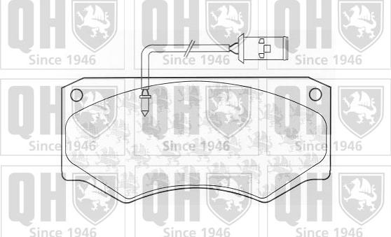 Quinton Hazell BP828 - Тормозные колодки, дисковые, комплект autospares.lv