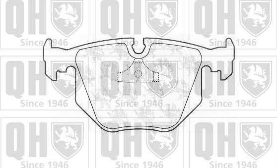 Quinton Hazell BP827 - Тормозные колодки, дисковые, комплект autospares.lv