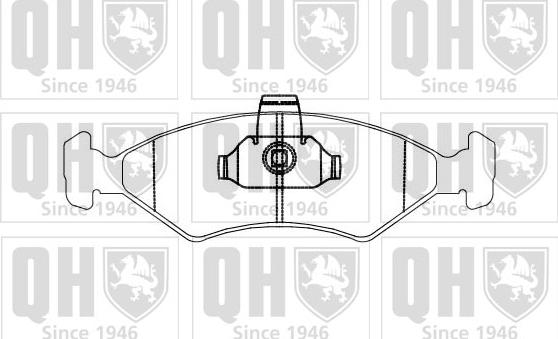 Quinton Hazell BP876 - Тормозные колодки, дисковые, комплект autospares.lv