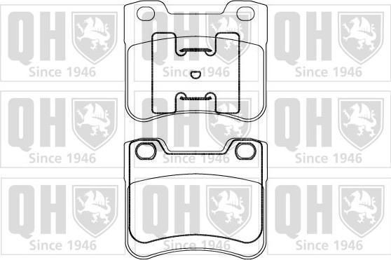 Quinton Hazell BP870 - Тормозные колодки, дисковые, комплект autospares.lv