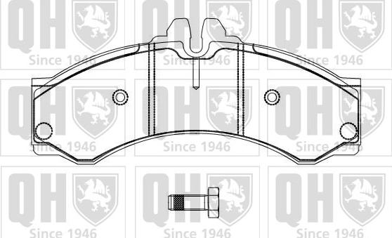 Quinton Hazell BP878 - Тормозные колодки, дисковые, комплект autospares.lv