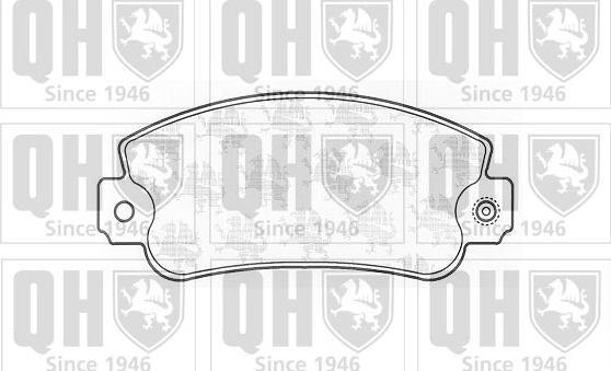 Quinton Hazell BP344 - Тормозные колодки, дисковые, комплект autospares.lv