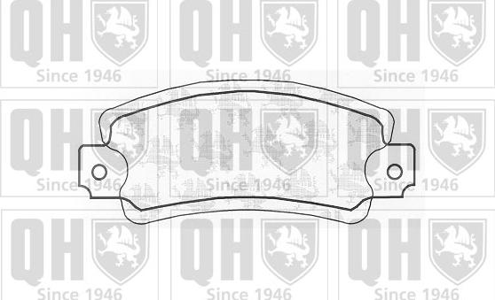 Quinton Hazell BP350 - Тормозные колодки, дисковые, комплект autospares.lv