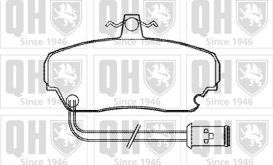 Quinton Hazell BP380 - Тормозные колодки, дисковые, комплект autospares.lv