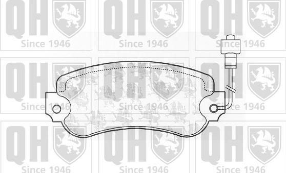 Quinton Hazell BP321 - Тормозные колодки, дисковые, комплект autospares.lv