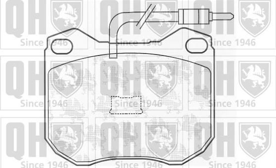 Quinton Hazell BP251 - Тормозные колодки, дисковые, комплект autospares.lv