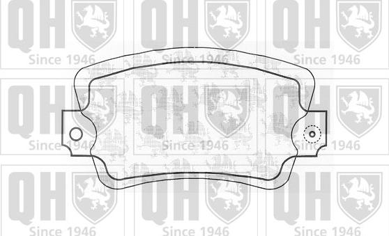 Quinton Hazell BP203 - Тормозные колодки, дисковые, комплект autospares.lv