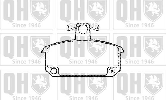 Quinton Hazell BP202 - Тормозные колодки, дисковые, комплект autospares.lv