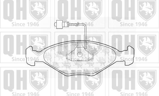 Quinton Hazell BP210 - Тормозные колодки, дисковые, комплект autospares.lv