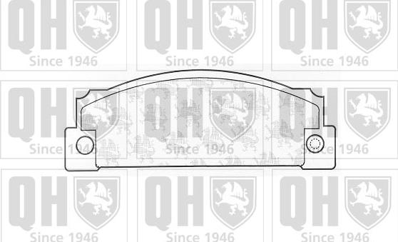 Quinton Hazell BP217 - Тормозные колодки, дисковые, комплект autospares.lv