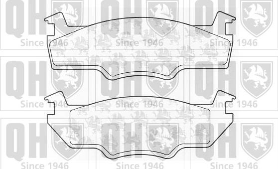 Quinton Hazell BP238 - Тормозные колодки, дисковые, комплект autospares.lv