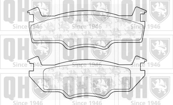 Quinton Hazell BP237 - Тормозные колодки, дисковые, комплект autospares.lv