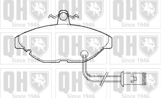 Quinton Hazell BP228 - Тормозные колодки, дисковые, комплект autospares.lv