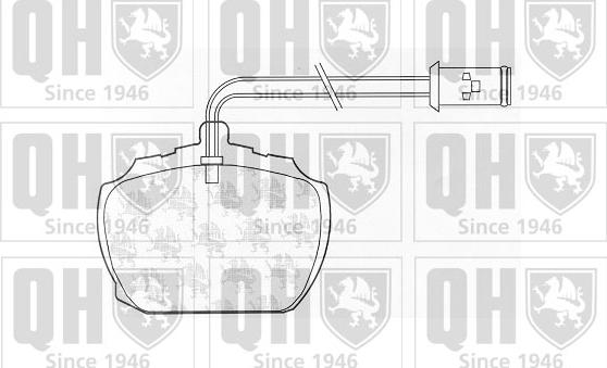 Quinton Hazell BP227 - Тормозные колодки, дисковые, комплект autospares.lv