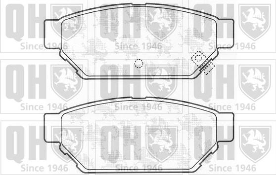 Quinton Hazell BP798 - Тормозные колодки, дисковые, комплект autospares.lv