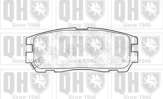 Quinton Hazell BP792 - Тормозные колодки, дисковые, комплект autospares.lv