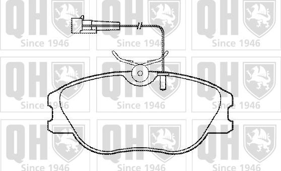 Quinton Hazell BP740 - Тормозные колодки, дисковые, комплект autospares.lv