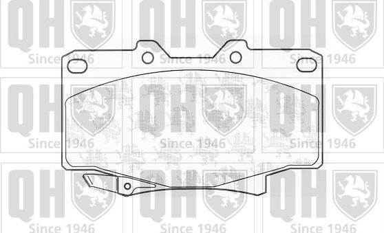 Quinton Hazell BP755 - Тормозные колодки, дисковые, комплект autospares.lv