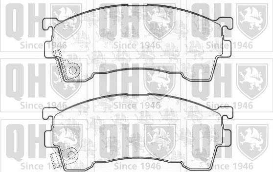 Quinton Hazell BP751 - Тормозные колодки, дисковые, комплект autospares.lv