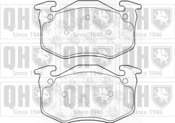 Quinton Hazell BP752 - Тормозные колодки, дисковые, комплект autospares.lv