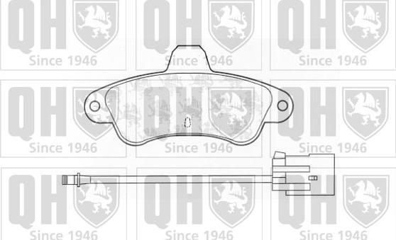 Quinton Hazell BP767 - Тормозные колодки, дисковые, комплект autospares.lv