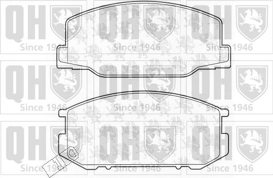 Quinton Hazell BP708 - Тормозные колодки, дисковые, комплект autospares.lv