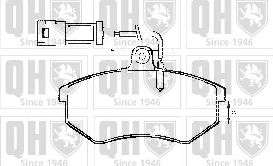 Quinton Hazell BP778 - Тормозные колодки, дисковые, комплект autospares.lv