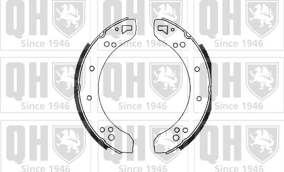 Quinton Hazell BS500 - Комплект тормозных колодок, барабанные autospares.lv