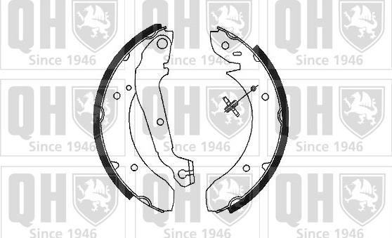 Quinton Hazell BS573 - Комплект тормозных колодок, барабанные autospares.lv