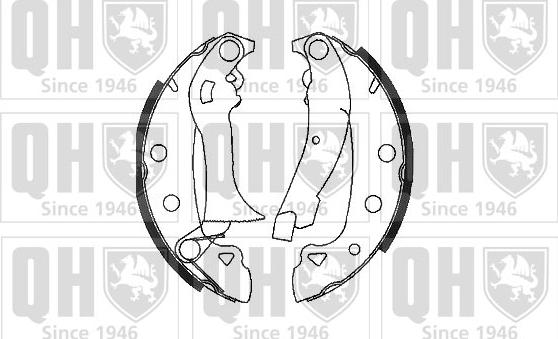 Quinton Hazell BS698 - Комплект тормозных колодок, барабанные autospares.lv