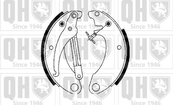 Quinton Hazell BS650 - Комплект тормозных колодок, барабанные autospares.lv