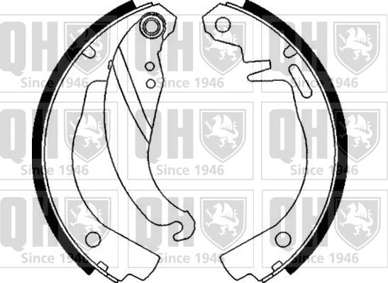 Quinton Hazell BS667 - Комплект тормозных колодок, барабанные autospares.lv