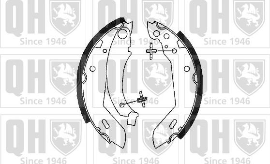 Quinton Hazell BS681 - Комплект тормозных колодок, барабанные autospares.lv