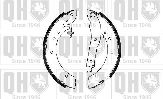 Quinton Hazell BS624 - Комплект тормозных колодок, барабанные autospares.lv