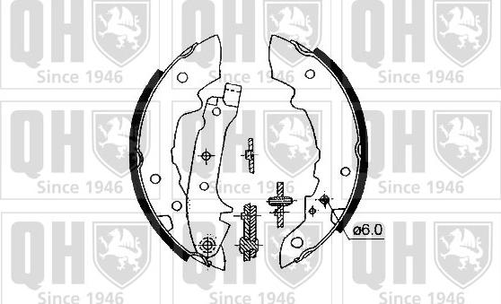 Quinton Hazell BS622K - Комплект тормозных колодок, барабанные autospares.lv