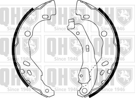 Quinton Hazell BS1144 - Комплект тормозных колодок, барабанные autospares.lv