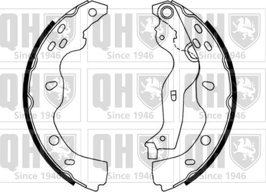 Quinton Hazell BS1164 - Комплект тормозных колодок, барабанные autospares.lv