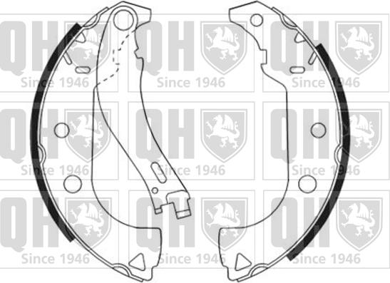 Quinton Hazell BS1167 - Комплект тормозных колодок, барабанные autospares.lv