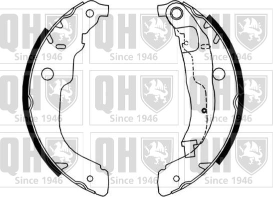 Quinton Hazell BS1187 - Комплект тормозных колодок, барабанные autospares.lv