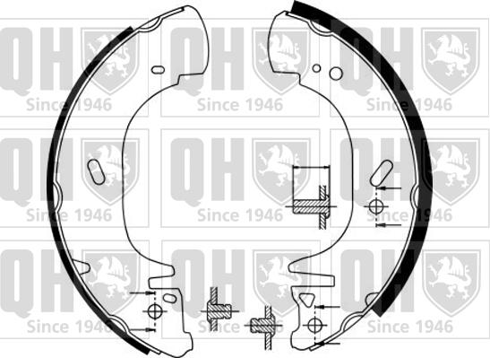 Quinton Hazell BS1134 - Комплект тормозных колодок, барабанные autospares.lv