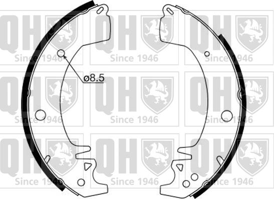 Quinton Hazell BS1136 - Комплект тормозных колодок, барабанные autospares.lv