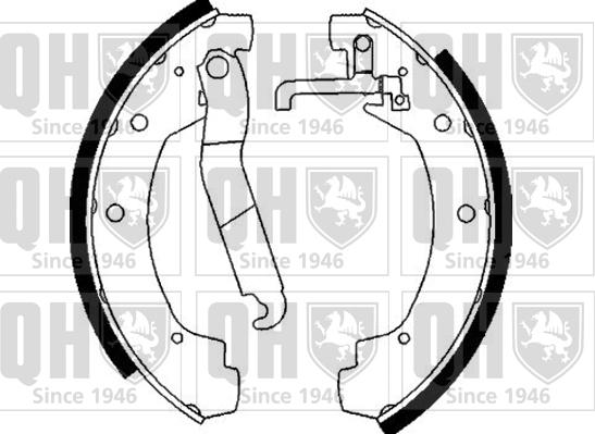 Quinton Hazell BS863 - Комплект тормозных колодок, барабанные autospares.lv