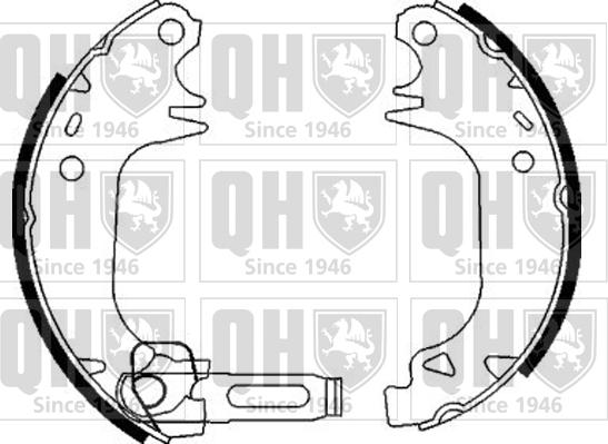 Quinton Hazell BS837 - Комплект тормозных колодок, барабанные autospares.lv