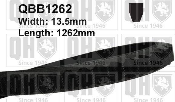 Quinton Hazell QBB1262 - Клиновой ремень, поперечные рёбра autospares.lv