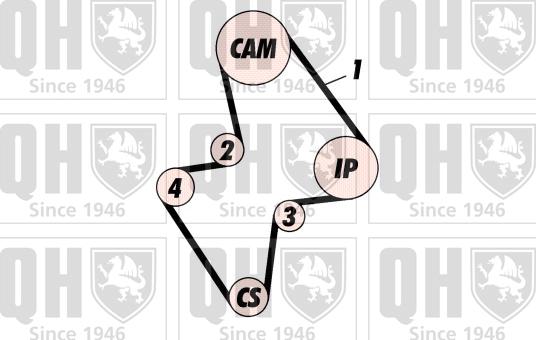 Quinton Hazell QBK105 - Комплект зубчатого ремня ГРМ autospares.lv