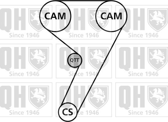 Quinton Hazell QBK821 - Комплект зубчатого ремня ГРМ autospares.lv