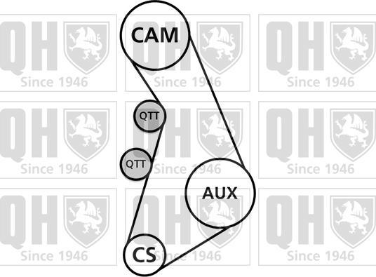 Quinton Hazell QBK748 - Комплект зубчатого ремня ГРМ autospares.lv