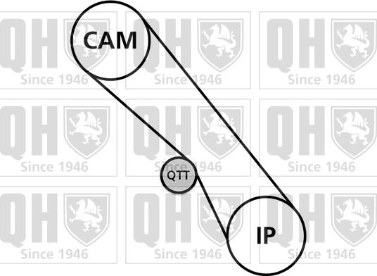 Quinton Hazell QBK737 - Комплект зубчатого ремня ГРМ autospares.lv