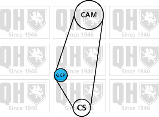 Quinton Hazell QBPK9049 - Водяной насос + комплект зубчатого ремня ГРМ autospares.lv
